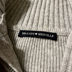 Brandy Melville grey quarter zip